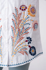 Oversized Jacquard Cotton Casual Shirt