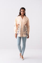 Oversized Jacquard Cotton Casual Shirt