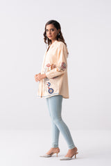 Oversized Jacquard Cotton Casual Shirt