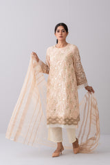 Smart Fit Embroidered Two-Piece Lawn with Silk Dupatta