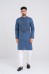 Cotton and Linen-Blended Panjabi