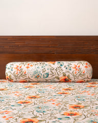 Bolster Cover - Coral Orange