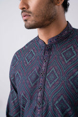 Regular Fit Embroidered Semi-Formal Panjabi