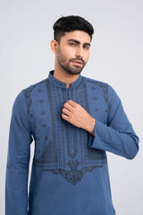Cotton and Linen-Blended Panjabi