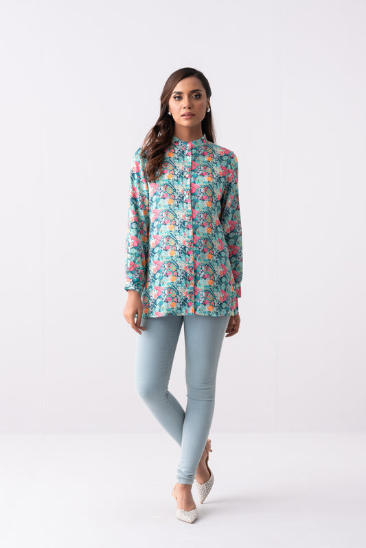 Mid-Length Floral Fashion Top - Mystika