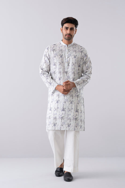 Regular Fit Printed Cotton Panjabi