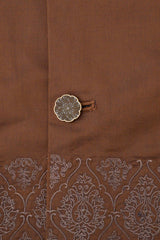 Regular Fit Embroidered Semi-Formal Waistcoat