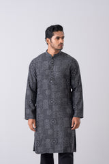 Regular Fit Printed Tencel Panjabi