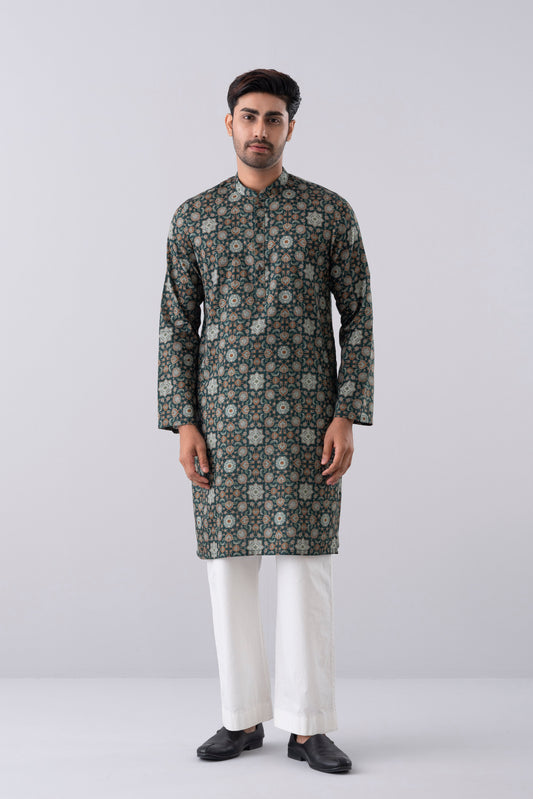 Regular Fit Printed Cotton Panjabi
