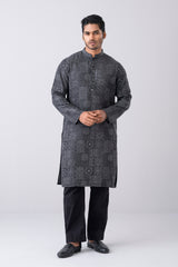 Regular Fit Printed Tencel Panjabi