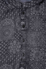 Regular Fit Printed Tencel Panjabi