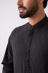 Regular Fit Semi-Formal Jacquard Panjabi