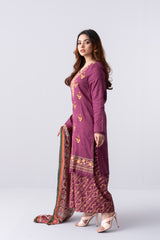 Smart Fit Embroidered Three-Piece Formal Lawn with Silk Dupatta