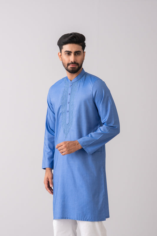 Regular Fit Embroidered Semi-Formal Panjabi