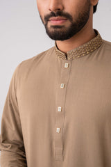 Regular Fit Embroidered Semi-Formal Panjabi