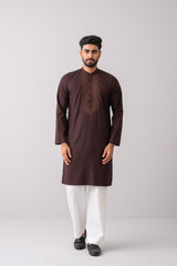 Regular Fit Embroidered Semi-Formal Panjabi