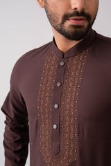 Regular Fit Embroidered Semi-Formal Panjabi