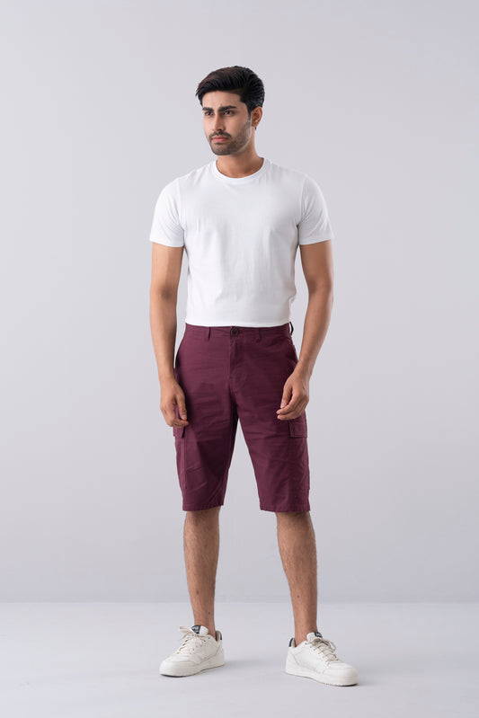 Regular Fit Solid Shorts