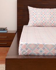 King-Size Bed Sheet - Pastel Rose