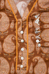 Relaxed Fit Digital Printed Three-Piece Lawn with Chiffon Dupatta