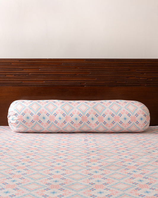 Bolster Cover - Pastel Rose