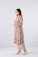 Relaxed Fit Digital Printed Three-Piece Lawn with Chiffon Dupatta