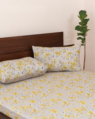 King-Size Bed Sheet - Light Grey