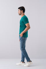 Regular Fit Printed Cotton-Poly T-Shirt