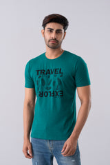 Regular Fit Printed Cotton-Poly T-Shirt