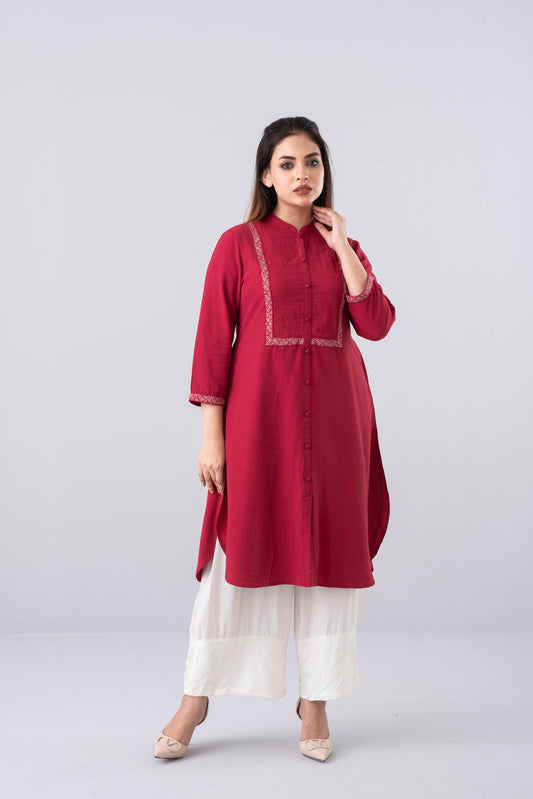 Smart Fit Embroidered Ethnic Kurta