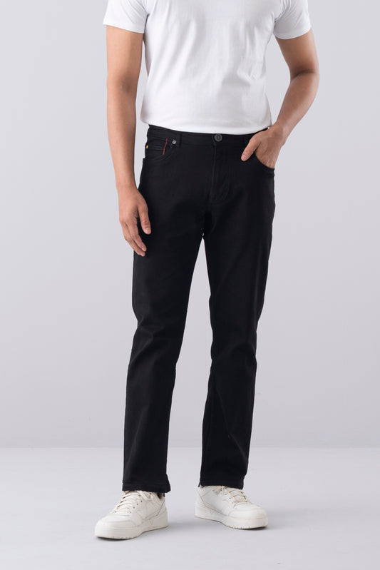 Straight Fit Black Jeans