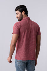 Regular Fit Yarn-Dyed Jersey Polo Shirt