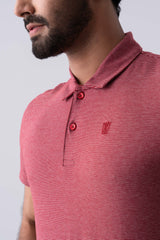 Regular Fit Yarn-Dyed Jersey Polo Shirt