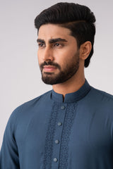 Regular Fit Embroidered Formal Kabli Set