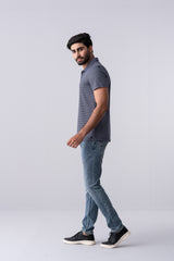 Regular Fit Yarn-Dyed Jersey Polo Shirt