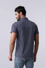 Regular Fit Yarn-Dyed Jersey Polo Shirt