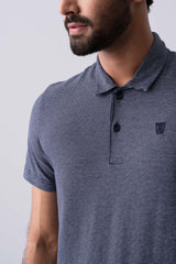 Regular Fit Yarn-Dyed Jersey Polo Shirt
