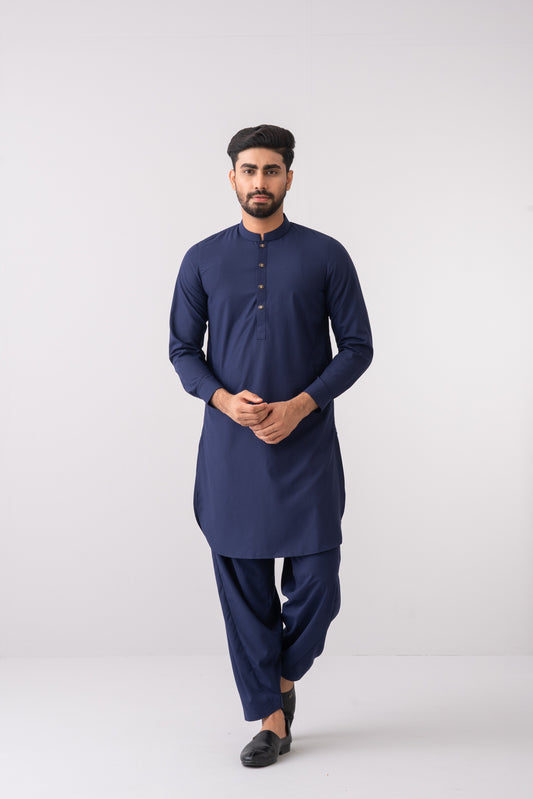 Regular Fit Blended Fabric Kabli Set
