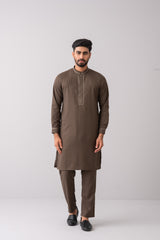 Regular Fit Embroidered Semi-Formal Ethnic Kurta Set