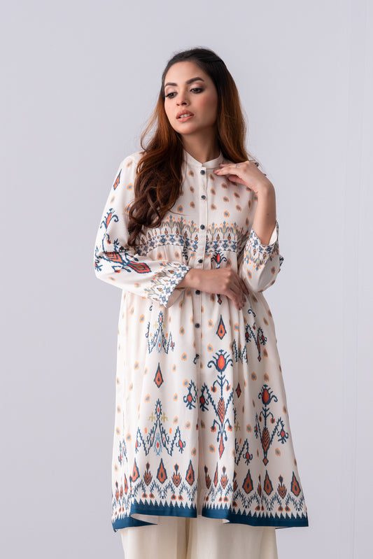 Mid-Length Relaxed Fit Ethnic Kurta
