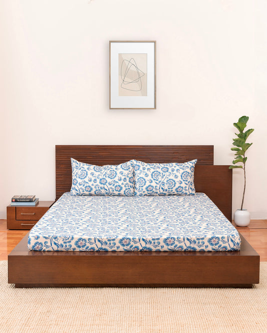 King-Size Bed Sheet - Cobalt Blue