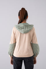 Regular Fit Semi-Quilted Hoodie