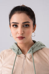 Regular Fit Semi-Quilted Hoodie