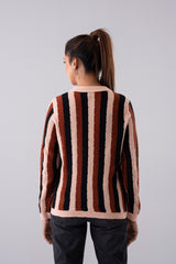 Boxy Fit Yarn-Dyed Acrylic Cardigan