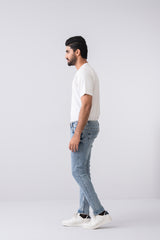 Slim Fit Cloudy Sky Jeans