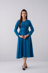 Regular Fit Corduroy Long Dress