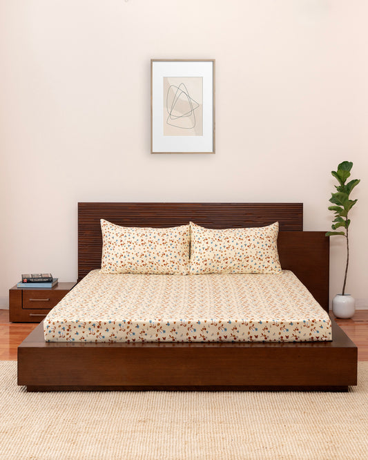 King-Size Bed Sheet - Cream