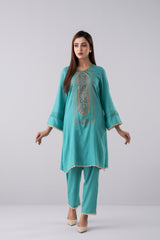 Smart Fit Two-Piece Jacquard Ethnic Set