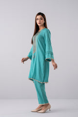 Smart Fit Two-Piece Jacquard Ethnic Set