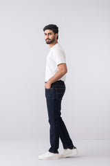 Straight Fit Navy Jeans
